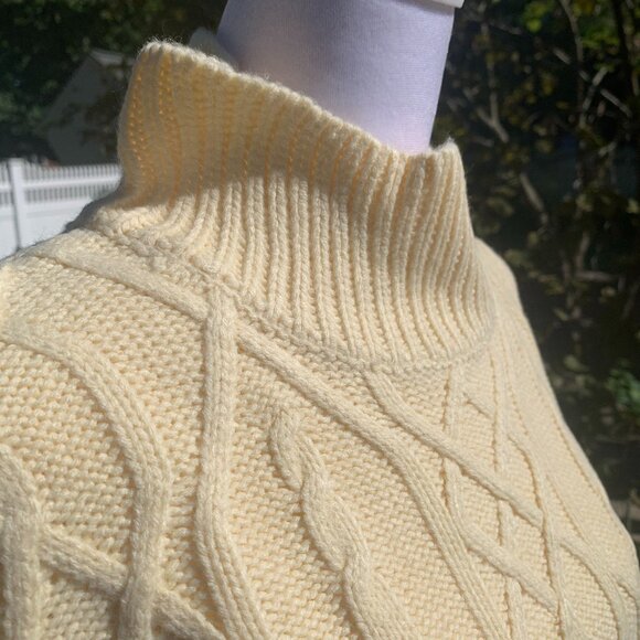 ASOS Violet Romance Oversized High Neck Cable Knit Oversized Tunic Dress Sweater - Picture 6 of 16